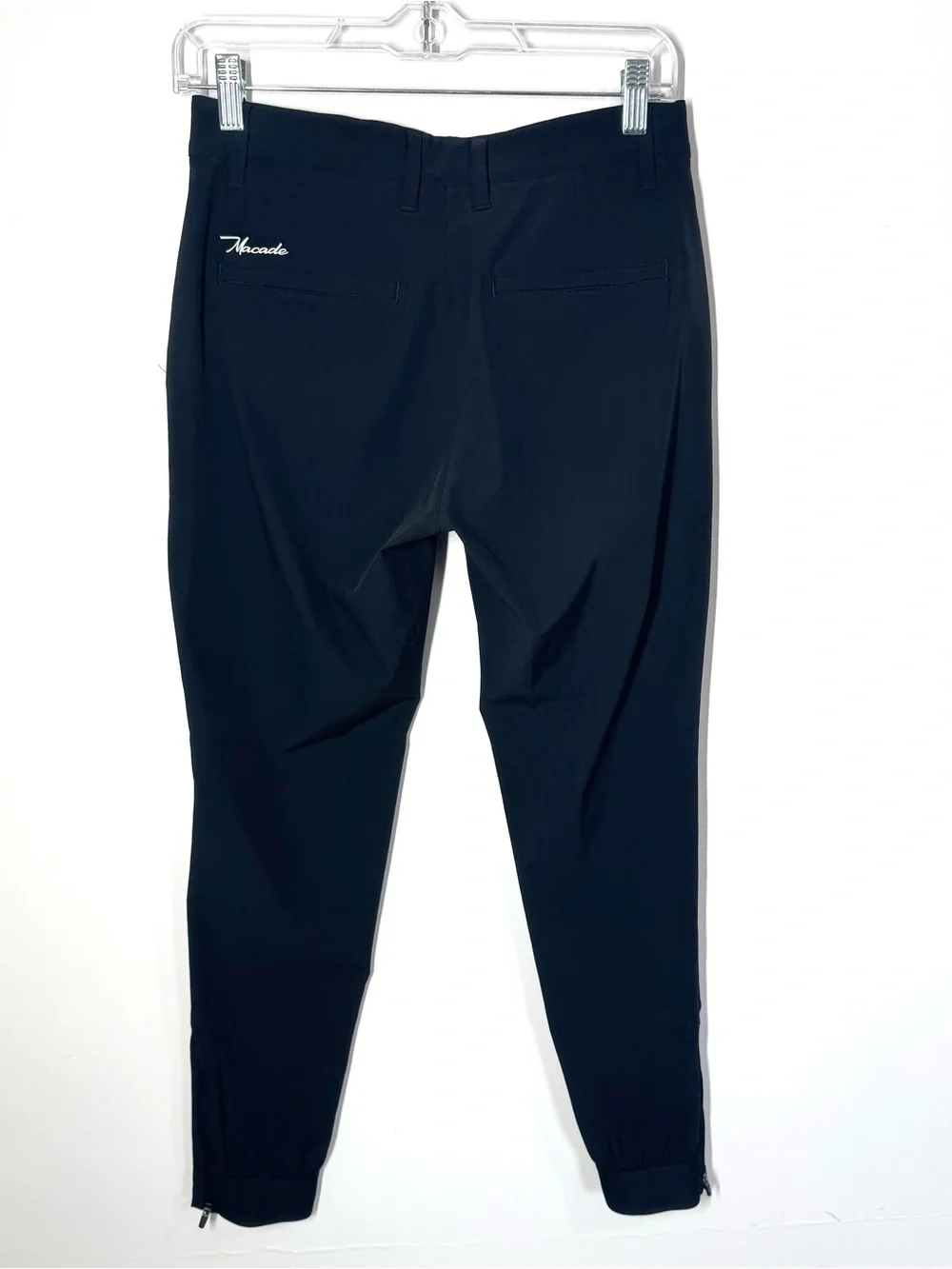 Macade Golf 36R (28x27) Black Four Way Stretch Jogger Zip Cuff Performance Pants